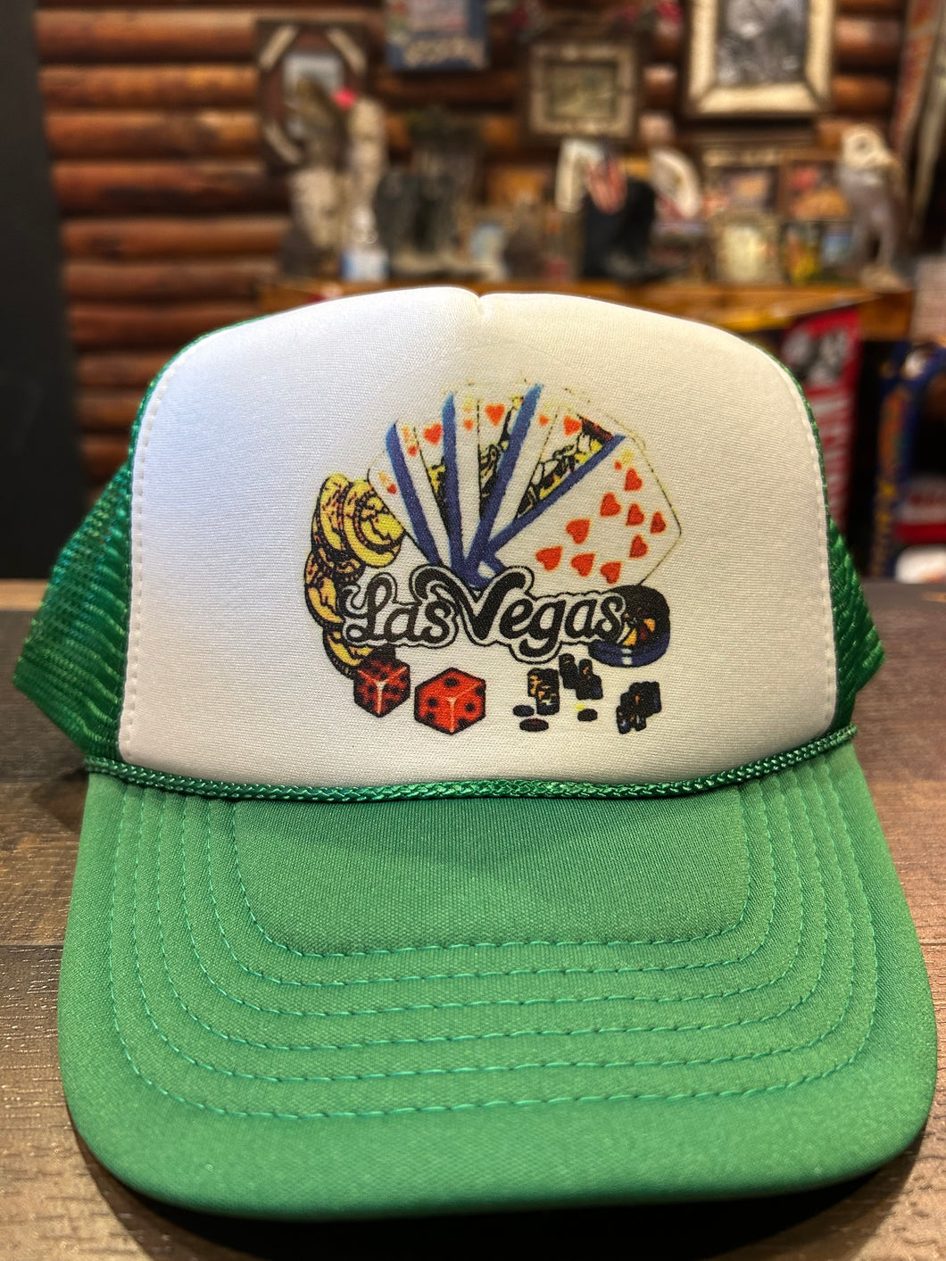 New Las Vegas Green & White Hat
