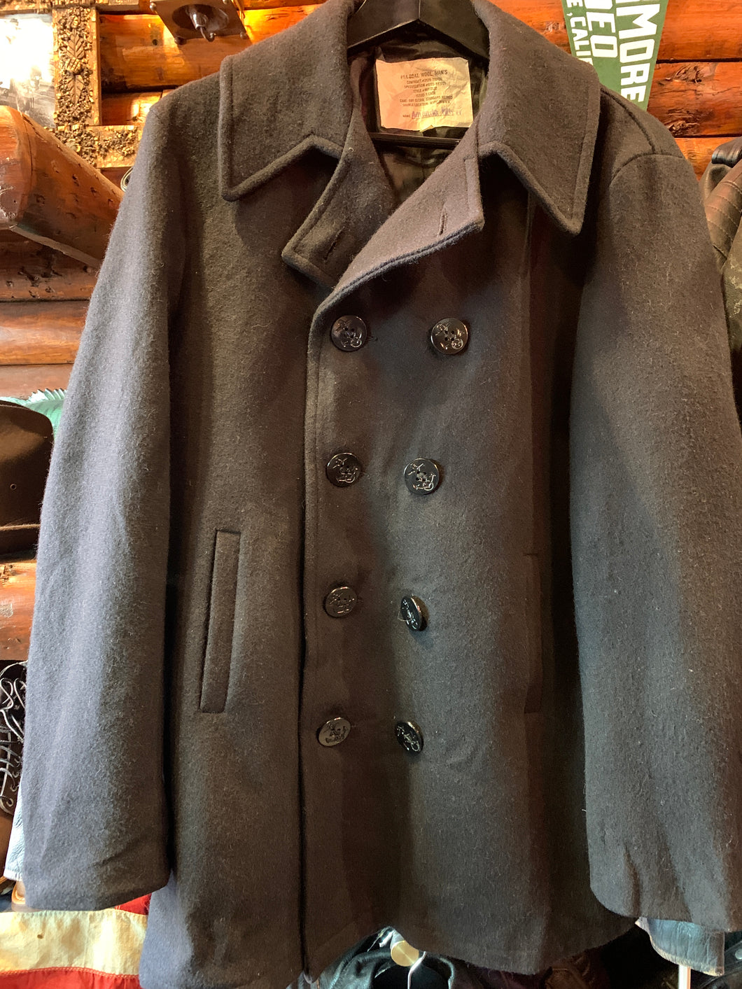 Vintage US Navy Style Wool Melton Jacket 2 M-L 42
