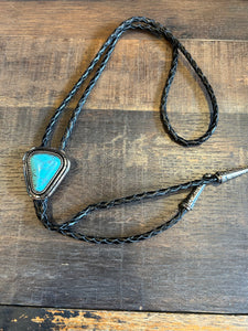 Xlarge Turquoise Style Curved Triangle Bolo Tie
