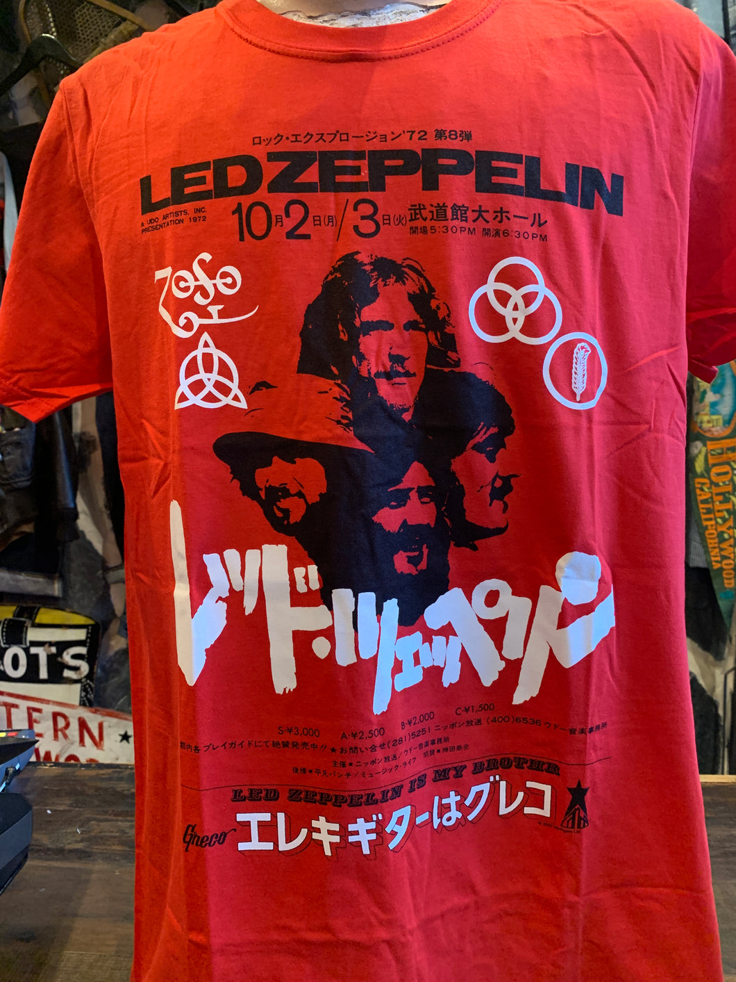 Led Zeppelin Japanese Tour Red