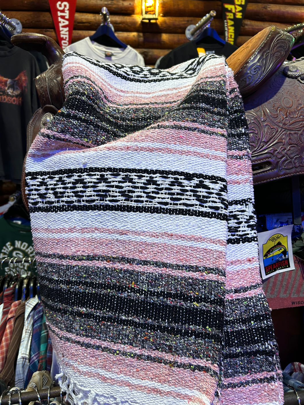 Extra Large. Authentic Mexican Falza Blanket. Imported from Mexico. Dark Dusty Pink.
