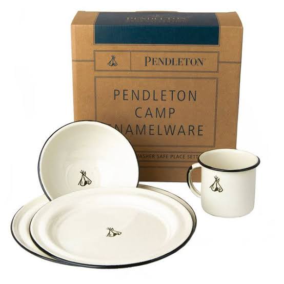 Enamelware Set Pendleton Camp Enamelware Dishes Pendleton Camp