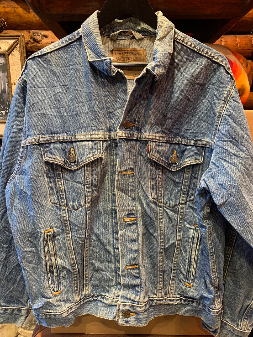 16. Vintage Levis Denim Trucker Jacket, Medium