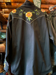 6718 Rockmount Ranchwear Floral Embroidered Western Shirt, Colorado