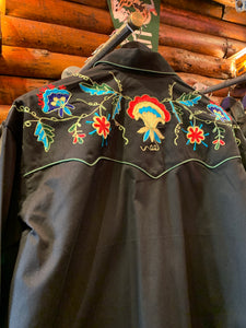6718 Rockmount Ranchwear Full Colour Floral Western Shirt Embroidered, Colorado