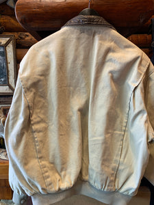 Rare. Vintage Rocky Mountain Elk Duckcloth Jacket W Leather, Large