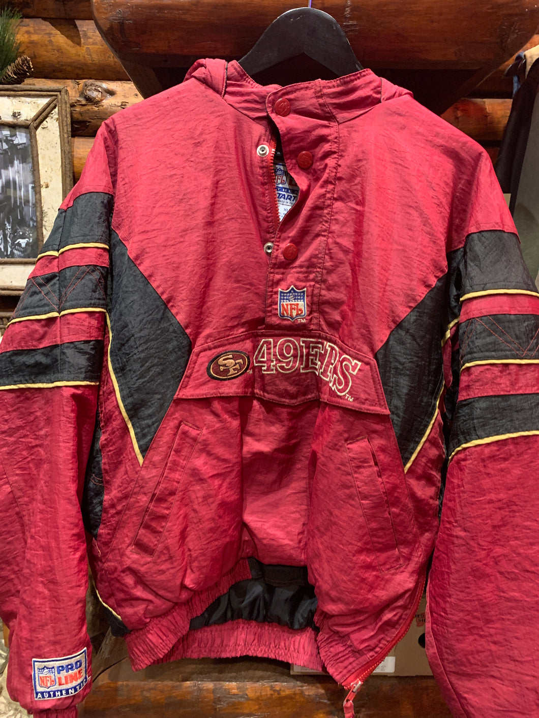 12. Vintage San Fran 49ers Starter Jacket, Large.