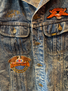 Vintage Harley Davidson, Lee Patched Vest, Medium