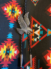 Load image into Gallery viewer, BT119 Pewter Flying Eagle Bolo Tie with Silver Tips. USA Import
