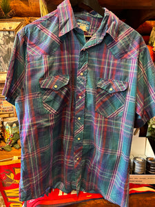 Vintage Wrangler Plum Green, 16.5 Large