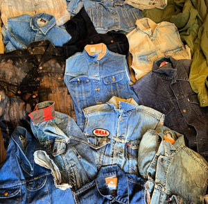 Vintage Denim Vests - We have around 40 x instock right now, very hard to catalogue all online please dm your size for pics