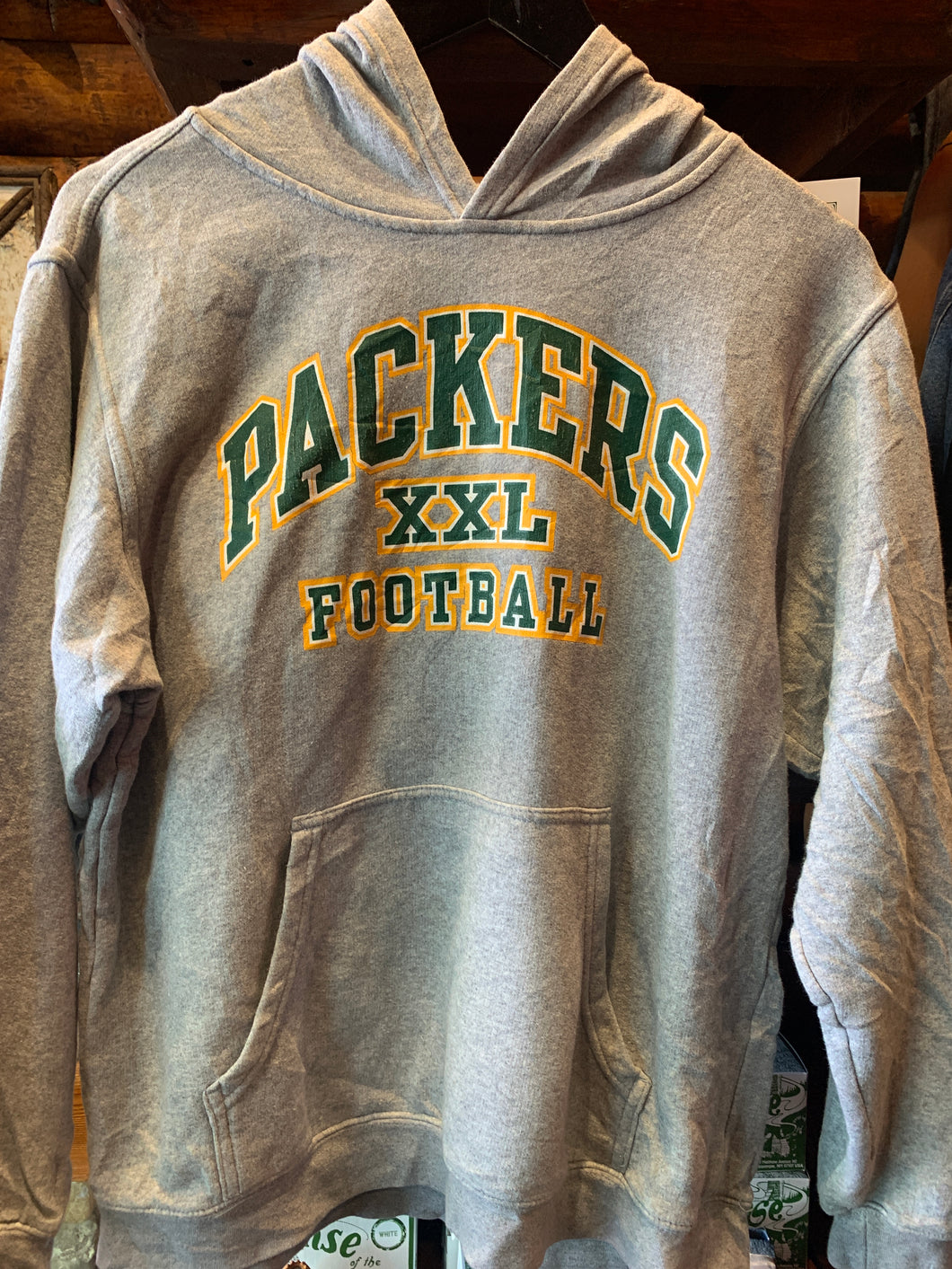 Vintage Green Bay Packers Hoodie, XXL Youth / Unisex Small