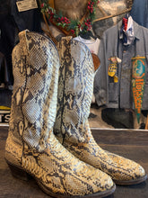 Load image into Gallery viewer, 43. Vintage Nocona Full Snakeskin Exotic Very Rare Boots. 9d
