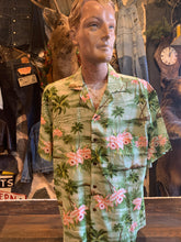 Load image into Gallery viewer, 11. Authentic Hawaiian Shirt. Diamond Head Silky Rayon. Green. Made In Honolulu
