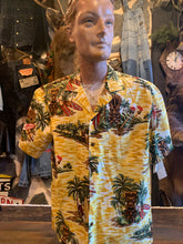 Load image into Gallery viewer, 14. Authentic Hawaiian Shirt. Tiki Yellow. Made in Honolulu
