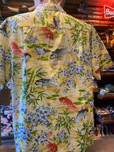 Load image into Gallery viewer, 17. Authentic Hawaiian Shirt. Koi Fish Yellow. Made In Honolulu
