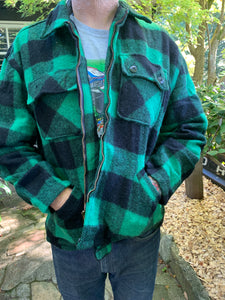 Rare & Very Collectable FIVE BROTHERS 1950's-60s Union Made Wool Lumberjacket. NY, Large