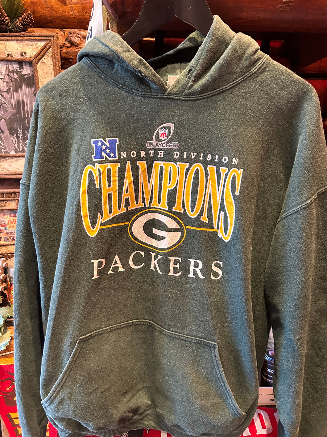 Vintage Green Bay Packers Champs Hood,  M-L