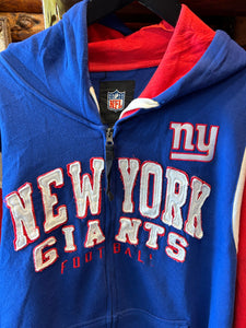Vintage NY Giants Applique Zip Hoodie, Large