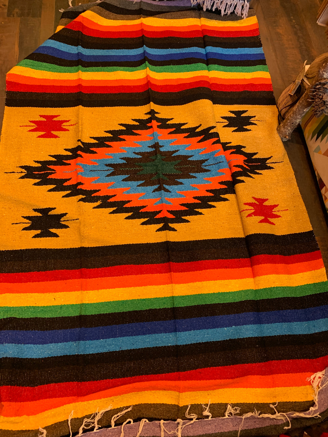 Fancy Diamond Mexican Blanket 5. Golden Wattle