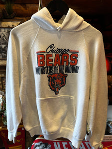 Vintage Chicago Bear White Hoodie, Small