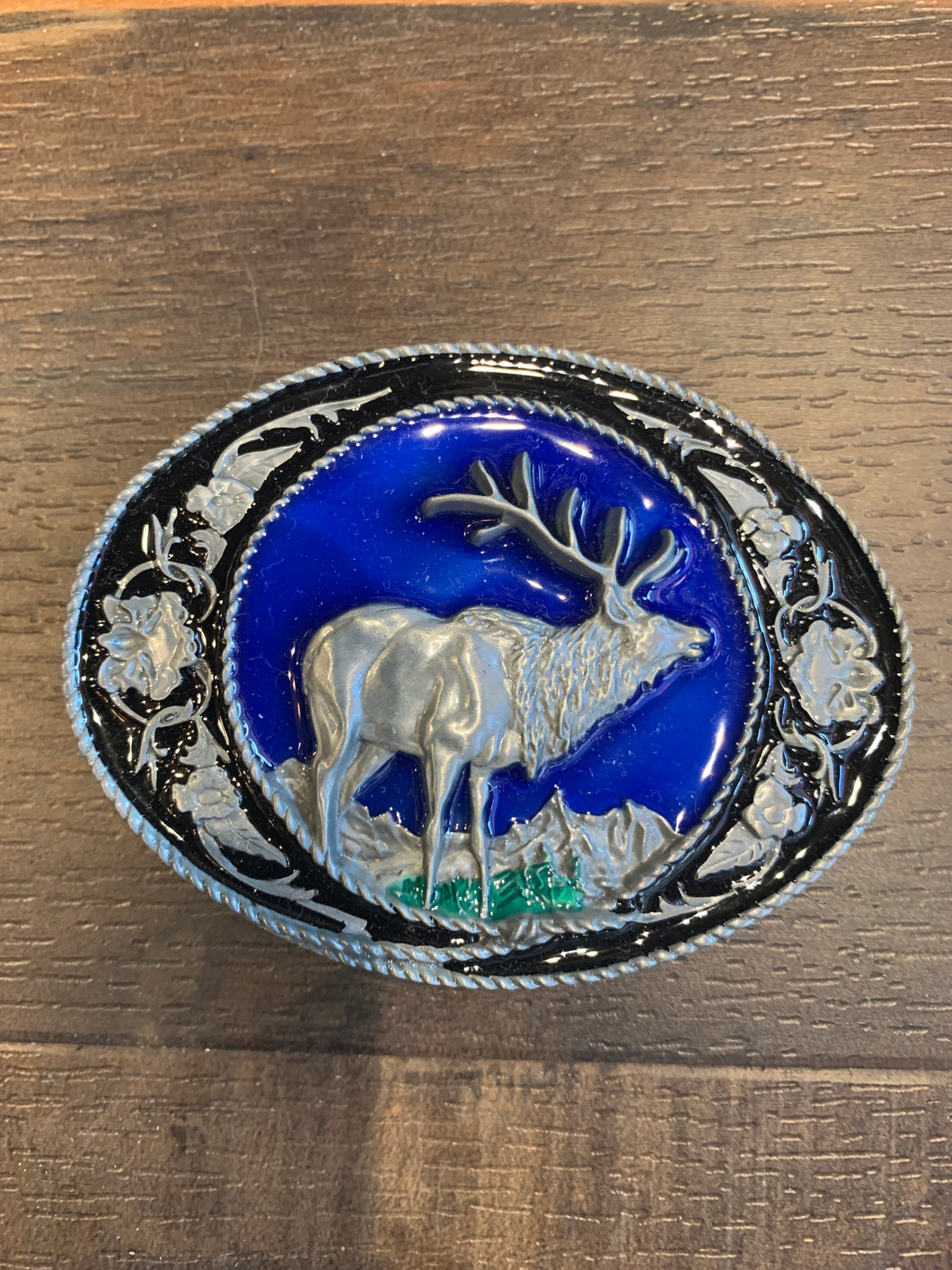 Belt Buckle - Stag & Blue