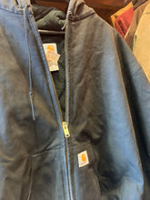 Load image into Gallery viewer, Vintage Carhartt Duckcloth Canvas Hooded Quilt Lined Jacket Black, 4XL. FREE POSTAGE
