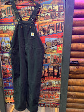 Load image into Gallery viewer, Vintage Black Carhartt Double Knee Overalls, Waist 46. FREE POSTAGE
