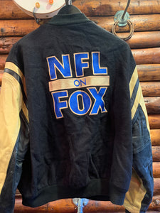 Vintage NFL on Fox Leather & Wool Letterman. L-XL. FREE POSTAGE