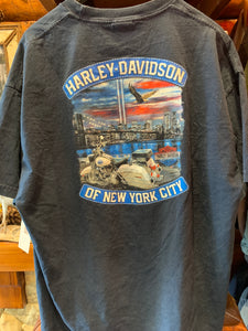 Vintage Harley Davidson Of New York Navy, XXL