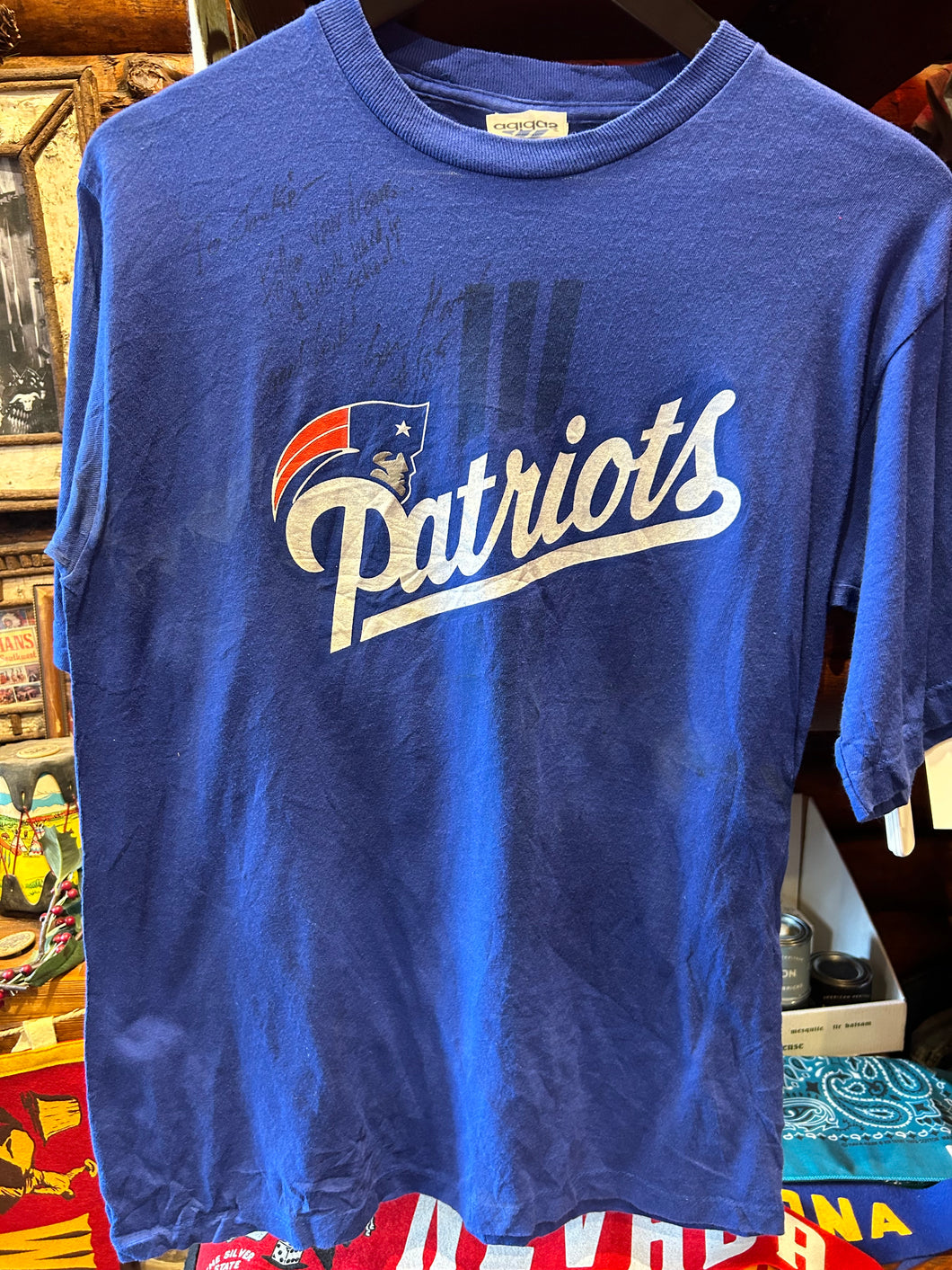 Vintage Autographed Patriots Adidas, L-XL