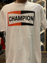 Load image into Gallery viewer, Champion Sparkplug Tshirt. White. USA Gilden Cut
