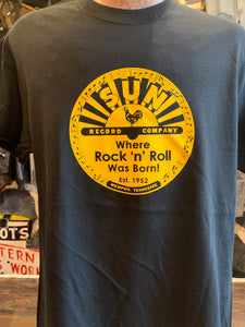 Sun Records Classic Logo Tshirt. USA Gilden. Traditional Unisex Cut