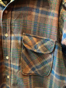 Vintage Pendleton, Oregon Wool Plaid Shirt, M-Large