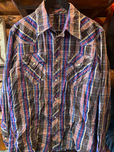 Vintage Check Western Shirt, Medium