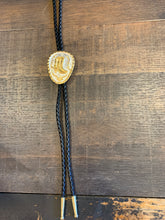 Load image into Gallery viewer, Cowboy Boot Silver &amp; Gold Oval Bolo Tie

