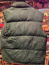 Load image into Gallery viewer, Vintage Nautica Vest 17. Reversible Green Puffa Vest, Zip Out Collar Hood. LGE
