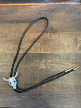 Load image into Gallery viewer, Bt-304 White Cow Skull Bolo Tie
