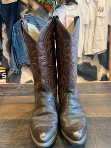 Vintage Texas Choc Boots, 9.5d