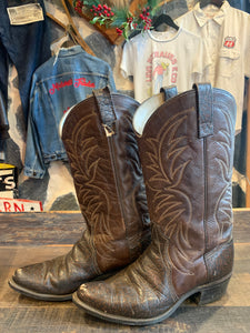 Vintage Texas Choc Boots, 9.5d