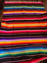 Load image into Gallery viewer, Mexican Serape Blanket 4. Black
