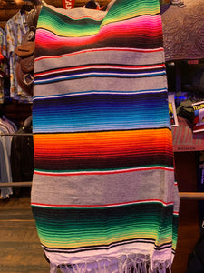Mexican Blanket Serape 6. Grey