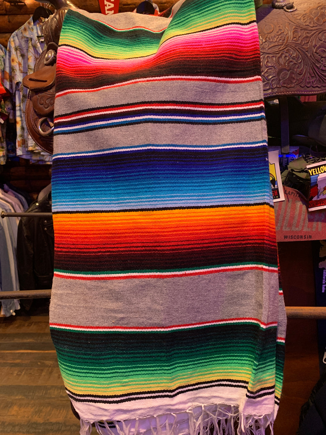 Mexican Blanket Serape 6. Grey