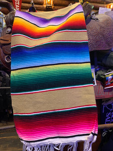 Mexican Serape Blanket 13. Wheat