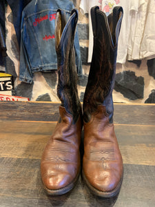 Vintage Tony Lama Two Tone Top Boots, 9.5d