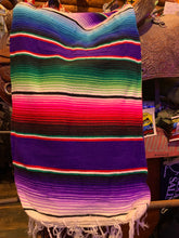 Load image into Gallery viewer, Mexican Serape Blanket 14. Dark Purple
