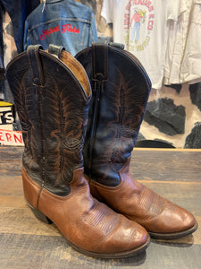 Vintage Tony Lama Two Tone Top Boots, 9.5d