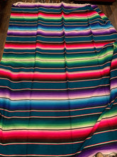 Load image into Gallery viewer, Mexican Serape Blanket 5. Dark Green
