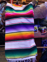 Load image into Gallery viewer, Mexican Serape Blanket 18. White

