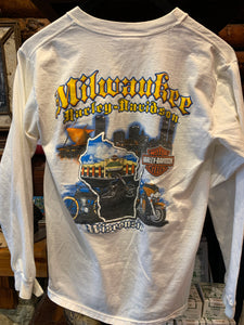 Vintage Harley L/S 105yrs Wisconsin, Small